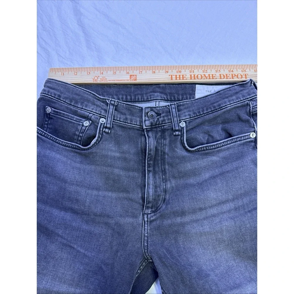 Rag & Bone Jeans Men's 33X32 Black BLACK  Fit 2  Slim Button ZIPPEr